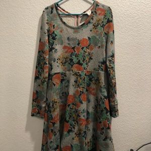 Long sleeve floral dress